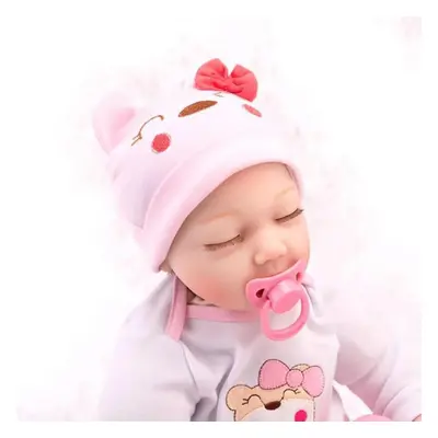 55CM Handmade Soft Silicone Realistic Cute Reborn Baby Doll for Kids Xmas Gift