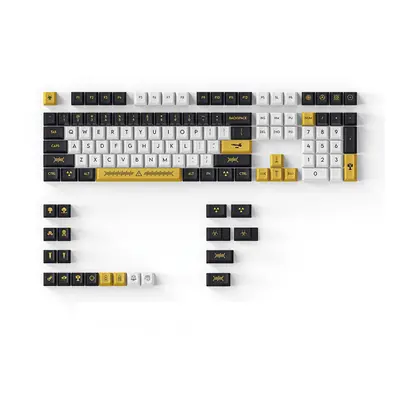 (Black) Keys Electronic Game PBT Keycap Set Cherry Profile Five-sided Sublimation Custom Keycaps