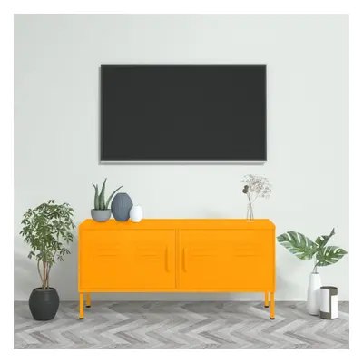 vidaXL TV Cabinet Mustard Yellow Steel TV Stands Stereo Cabinet Media Unit