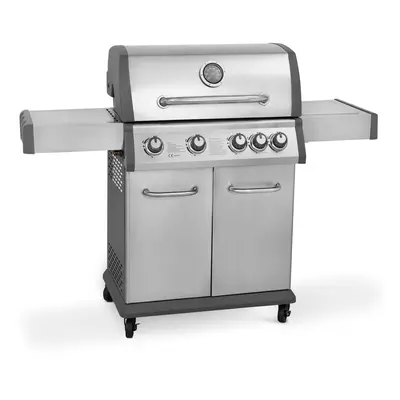 4+1 Burner Deluxe Gas BBQ with Piezo Ignition, Stainless Steel - DG17