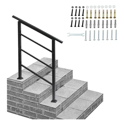 Outdoor Handrails Step Stair Rail Wrought Iron w/Installation Kit