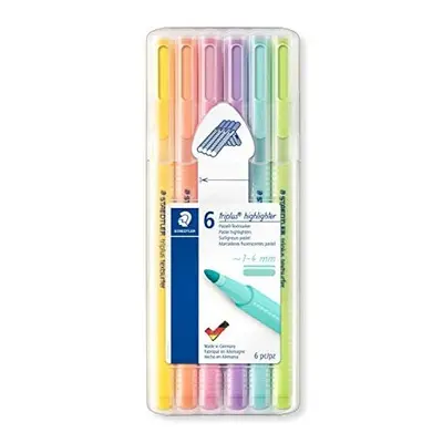 Staedtler triplus Highlighter, Ergonomic Triangular Shape, high Quality, Made in Germany, Set of