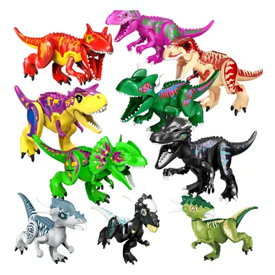 (ALL) Jurassic dinosaur building blocks toy world puzzle disassembly animal Rex Tyrannosaurus Re