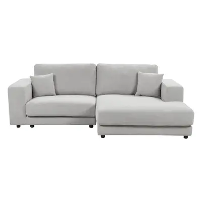 Left Hand Seater Corner Sofa Light Grey LOFOTEN