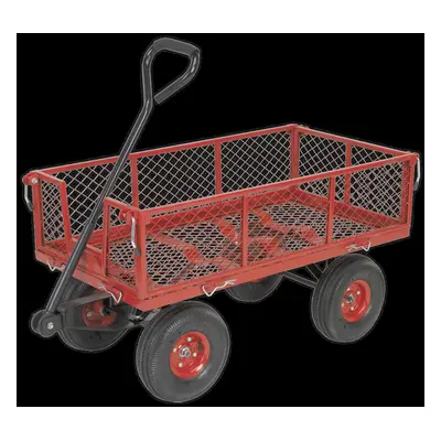 Platform Truck with Removable Sides Pneumatic Tyres 200kg Capacity