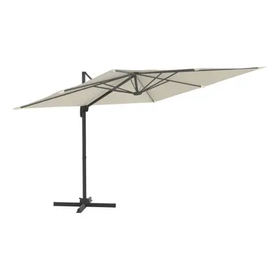 vidaXL Cantilever Umbrella with Aluminium Pole Sand White 400x300 cm Parasol