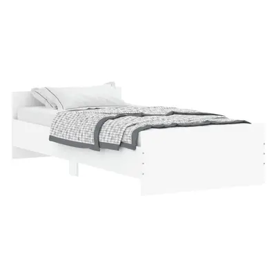 (white, x cm) vidaXL Bed Frame with Headboard and Footboard Mattress Foundation Bed Base