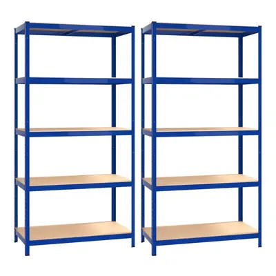 (Blue, x x cm (L x W x H)) vidaXL Storage Shelf Garage Organiser Holder Rack Steel and Engineere