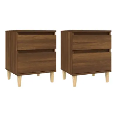 (Brown oak, x Bedside cabinet) vidaXL 1/2x Bedside Cabinet Nightstand End Table Telephone Stand 