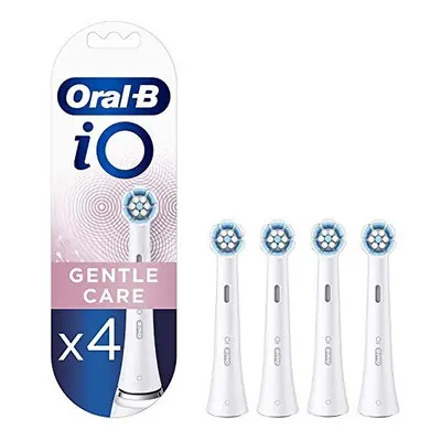 Oral-B iO Replacement Toothbrush Heads White Gentle Clean 4-Pack Mailbox Fit