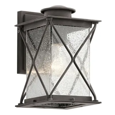 Outdoor IP44 Wall Light Weathered Zinc LED E27 75W