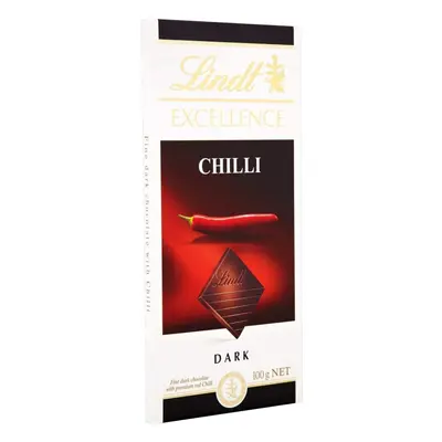 (Pack Of 24) Lindt Excellence Chilli Dark Chocolate 100g