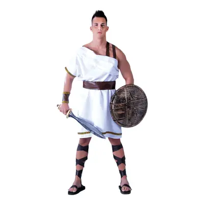 (L (52-54)) Men's white Spartan costume