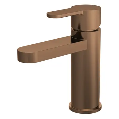 Pride Round Mono Basin Mixer Tap with Push Button Waste - Brushed Bronze - Balterley