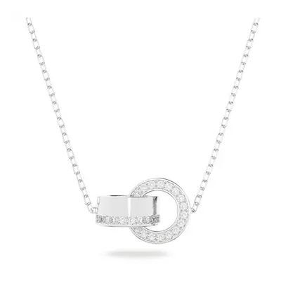 Swarovski Hollow Pendant Small White Rhodium Plated Necklace