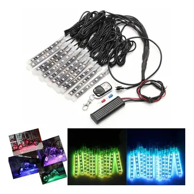 12x LED Remote Wireless Neon Light Strips Kit For Car Truck Lorry Boat Motor Bike