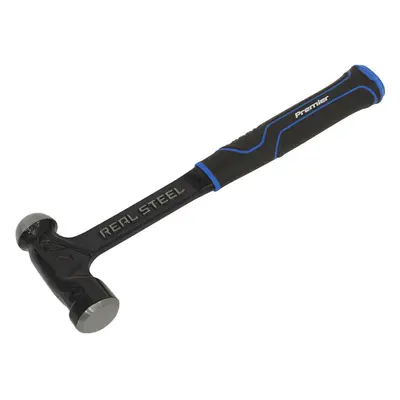 24oz One Piece Steel Ball Pein Hammer - Shock Reducing Textured Rubber Grip