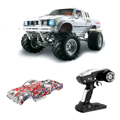 With Shells 1/10 2.4G 4WD RC Car for TOYATO Metal 4X4 Pickup Truck RTR Vehicle