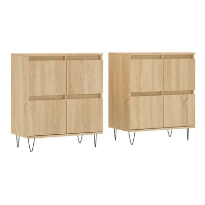 (sonoma oak, pcs) vidaXL Sideboard Storage Cupboard Side Cabinets pcs White Engineered Wood