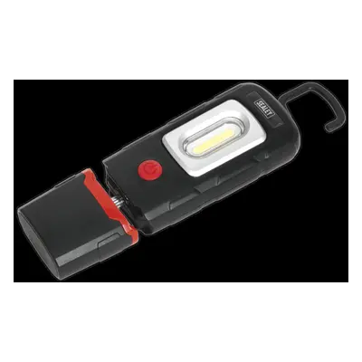 Rechargeable 360° Inspection Light 3W COB & 1W SMD LED Black Lithium-Polymer