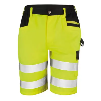 (3XL, Yellow) Result Core Mens Reflective Safety Cargo Shorts