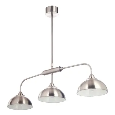 Litecraft Storr Ceiling Pendant Industrial Diner Arm Satin Chrome