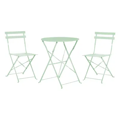 Bistro Set FIORI Metal Mint Green