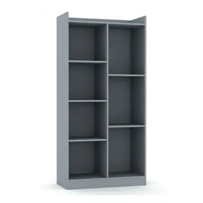 (Grey, Tall) Wooden Bookcases | Tall or Wide Storage Rack Units