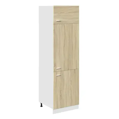 vidaXL Refrigerator Cabinet Kitchen Cabinet Unit Sonoma Oak Engineered Wood