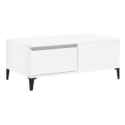 (white) vidaXL Coffee Table Engineered Wood End Sofa Table with Drawer Multi Colours