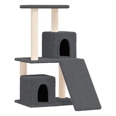 (dark grey) vidaXL Cat Tree with Sisal Scratching Posts cm Scratch Tower Multi Colours