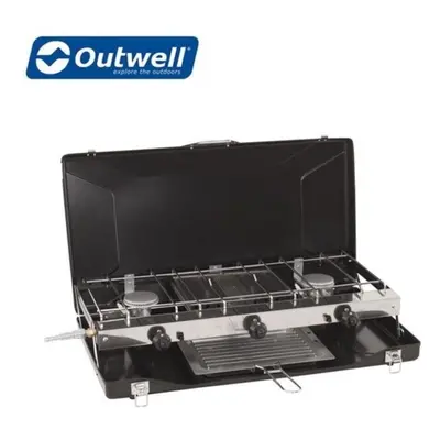 Outwell Appetizer Trio Double Burner Gas Stove With Grill