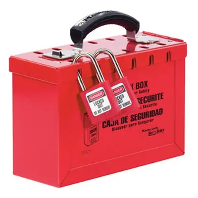 Master Lock 498A Latch Tight Portable Group Lockout Box, Red, One-Size