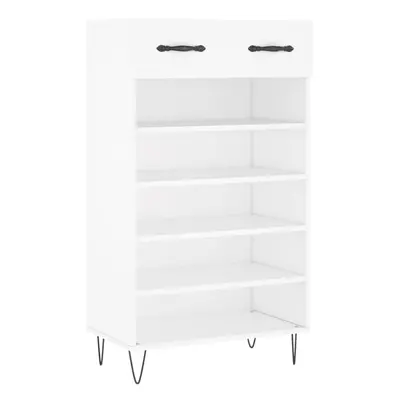 (white) vidaXL Shoe Cabinet Shoe Cupboard Shoe Storage Rack Sonoma Oak Engineered Wood