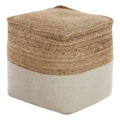 Jute Pouffe Beige KIRAMA