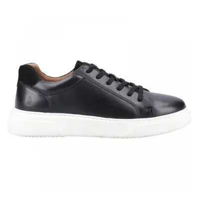 (9 (Adults')) Whelan | Black | Men's Leather Casual Trainers