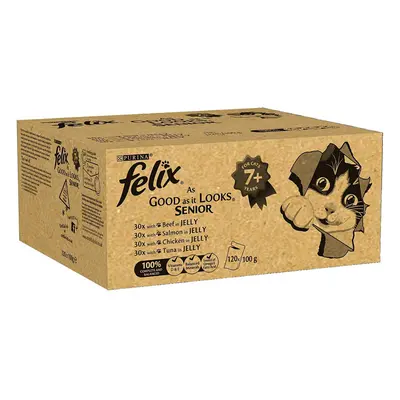 Felix As Good As It Looks Mixed Variety Senior Cat Food, Pouches, x g