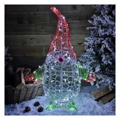 90cm White LED Indoor Outdoor Acrylic Christmas Gonk Decoration