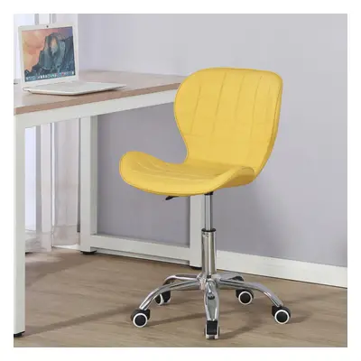 (Yellow) Charles Jacobs Adjustable Swivel Chair | Office Chair With Chrome Wheels