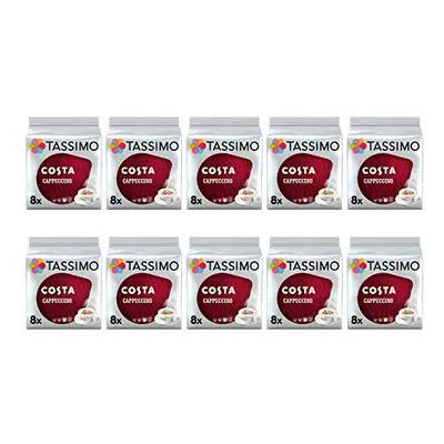 Tassimo Costa Cappuccino Coffee Pods - Packs (80 Drinks)