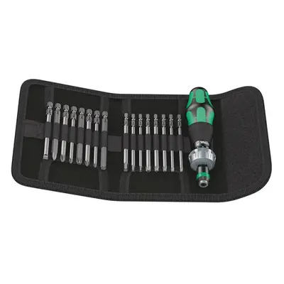 Wera Kraftform Kompakt Ratchet screwdriver & Bit Set, 17pc