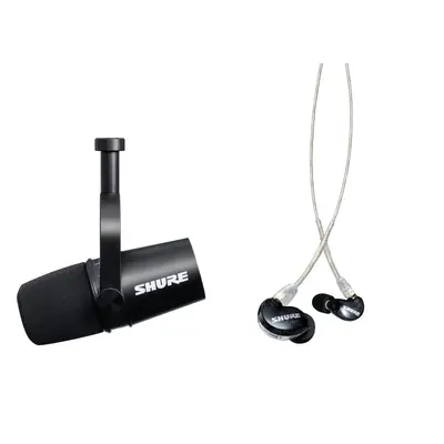 Shure MV7 Podcast Microphone and AONIC Earphones Bundle