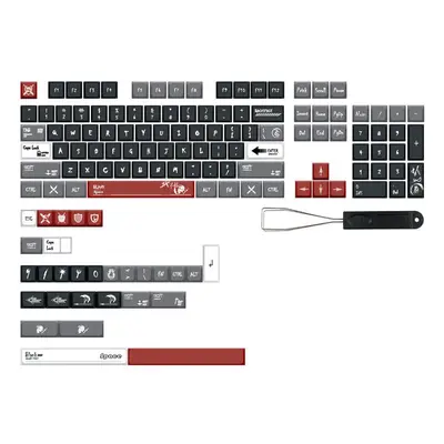 133 Keys King of War PBT Keycap Set XDA Profile Five-sided Sublimation Custom Keycaps for Mechan