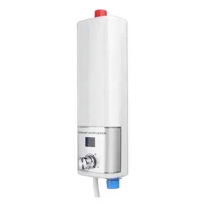 (White) 5500W Electric Tankless Water Heater Instant Hot Under Sink IPX4 Waterproof