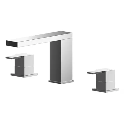 Square Deck Mounted Tap Hole Bath Filler Tap - Chrome