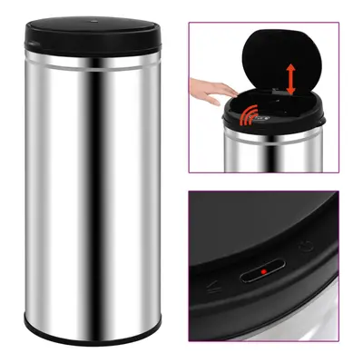 vidaXL Automatic Sensor Dustbin 80L Stainless Steel Kitchen Waste Dust Bin