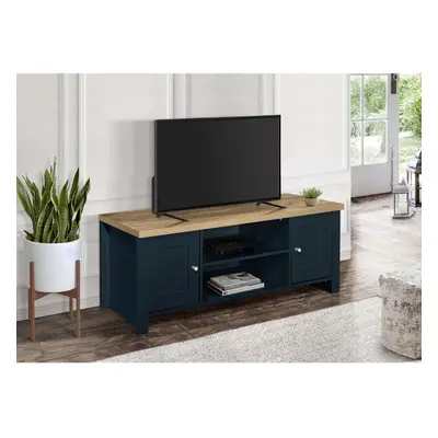 TV Unit Blue Oak Birlea Highgate Large Entertainment Navy Farmhouse Shabby Chic