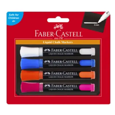 Faber-Castell Liquid Chalk Marker Assorted (4pk)