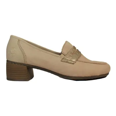 (6.5 (Adults')) | Ginger/Perle | Womens Heeled Slip On Loafers