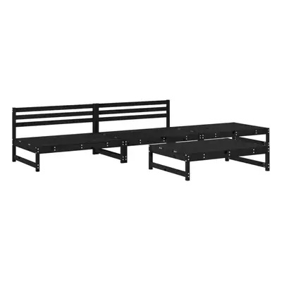 (black pine) vidaXL Garden Lounge Set Wooden Bench Outdoor Bench Piece Solid Wood Pine